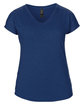 Anvil Ladies' Triblend V-Neck T-Shirt ATLANTIC BLUE FlatFront