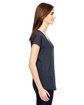Anvil Ladies' Triblend V-Neck T-Shirt HEATHER NAVY ModelSide