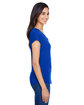 Anvil Ladies' Triblend V-Neck T-Shirt ATLANTIC BLUE ModelSide