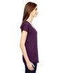 Anvil Ladies' Triblend V-Neck T-Shirt HTH AUBERGINE ModelSide