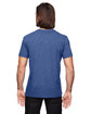Anvil Adult Triblend V-Neck T-Shirt HEATHER BLUE ModelBack
