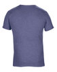 Anvil Adult Triblend V-Neck T-Shirt HEATHER BLUE FlatBack