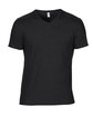Anvil Adult Triblend V-Neck T-Shirt BLACK FlatFront