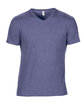 Anvil Adult Triblend V-Neck T-Shirt HEATHER BLUE FlatFront