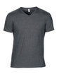 Anvil Adult Triblend V-Neck T-Shirt HTH DARK GREY OFFront