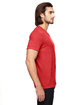 Anvil Adult Triblend V-Neck T-Shirt HEATHER RED ModelSide