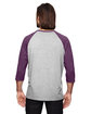 Anvil Adult Triblend 3/4-Sleeve Raglan T-Shirt HTH GR/ TR H AU ModelBack