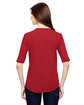 Anvil Ladies' Triblend Deep Scoop 1/2-Sleeve T-Shirt HEATHER RED ModelBack