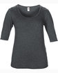 Anvil Ladies' Triblend Deep Scoop 1/2-Sleeve T-Shirt  FlatFront