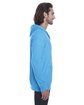 Anvil Adult Triblend Full-Zip Jacket HTHR CARIB BLUE ModelSide