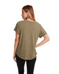 Next Level Apparel Ladies' Triblend Dolman T-Shirt military green ModelBack