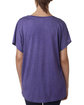 Next Level Apparel Ladies' Triblend Dolman T-Shirt purple rush ModelBack