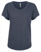 Next Level Apparel Ladies' Triblend Dolman T-Shirt indigo FlatFront