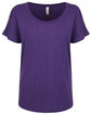 Next Level Apparel Ladies' Triblend Dolman T-Shirt purple rush FlatFront