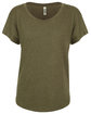 Next Level Apparel Ladies' Triblend Dolman T-Shirt military green OFFront