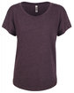 Next Level Apparel Ladies' Triblend Dolman T-Shirt vintage purple OFFront