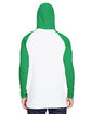 LAT Men's Hooded Raglan Long Sleeve Fine Jersey T-Shirt B WH/ VN GR/ TTN ModelBack