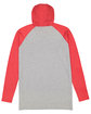 LAT Men's Hooded Raglan Long Sleeve Fine Jersey T-Shirt VN HTH/ VN RD/ W ModelBack