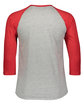 LAT Men's Baseball T-Shirt vn hthr/ vn red ModelBack