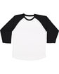 LAT Men's Baseball T-Shirt white/ black FlatFront