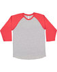 LAT Men's Baseball T-Shirt vn hthr/ vn red FlatFront