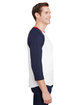LAT Men's Baseball T-Shirt white/ navy/ red ModelSide