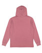 LAT Adult Vintage Wash Fleece Hooded Sweatshirt washed rouge ModelBack
