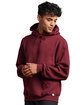 Russell Athletic Unisex Dri-Power® Hooded Sweatshirt maroon ModelSide