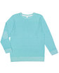 LAT Adult Harborside Melange French Terry Crewneck with Elbow Patches  