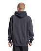 Jerzees Unisex Eco Premium Blend Fleece Pullover Hooded Sweatshirt black ink heathr ModelBack