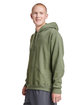 Jerzees Unisex Eco Premium Blend Fleece Pullover Hooded Sweatshirt military grn hth ModelQrt