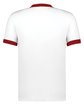 Augusta Sportswear Adult Ringer T-Shirt WHITE/ RED ModelBack
