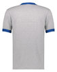 Augusta Sportswear Adult Ringer T-Shirt ath hthr/ royal ModelBack