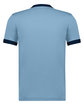 Augusta Sportswear Adult Ringer T-Shirt light blue/ navy ModelBack