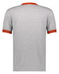 Augusta Sportswear Adult Ringer T-Shirt ath hthr/ orange ModelBack