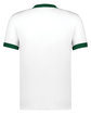 Augusta Sportswear Adult Ringer T-Shirt white/ drk green ModelBack