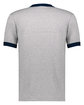 Augusta Sportswear Adult Ringer T-Shirt ath hthr/ navy ModelBack