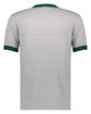 Augusta Sportswear Adult Ringer T-Shirt ath hthr/ dk grn ModelBack
