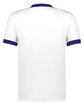 Augusta Sportswear Adult Ringer T-Shirt white/ purple ModelBack