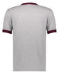 Augusta Sportswear Adult Ringer T-Shirt ath hthr/ maroon ModelBack