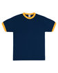 Augusta Sportswear Adult Ringer T-Shirt navy/ gold FlatFront