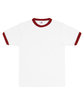 Augusta Sportswear Adult Ringer T-Shirt white/ red FlatFront