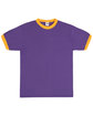 Augusta Sportswear Adult Ringer T-Shirt purple/ gold FlatFront