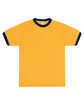 Augusta Sportswear Adult Ringer T-Shirt gold/ navy FlatFront