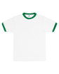 Augusta Sportswear Adult Ringer T-Shirt white/ kelly FlatFront