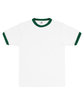 Augusta Sportswear Adult Ringer T-Shirt white/ drk green FlatFront