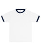 Augusta Sportswear Adult Ringer T-Shirt white/ navy FlatFront