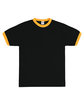Augusta Sportswear Adult Ringer T-Shirt black/ gold FlatFront