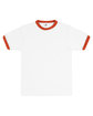Augusta Sportswear Adult Ringer T-Shirt white/ orange FlatFront