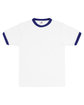 Augusta Sportswear Adult Ringer T-Shirt white/ purple FlatFront